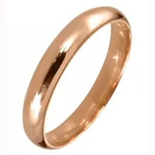 арт 1180070045 кольцо обручальное из красного золота 585 пробы 